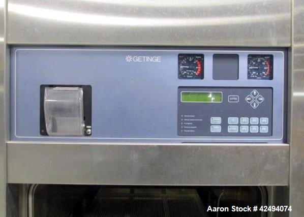Used Getinge Autoclave, Model GE 6610 AC-1. Stainless steel construction. Internal rated 45psi and Full Vacuum at 300 degrees F. Jacket rated for 45 psi and Full Vacuum at 300 degrees F. With control...