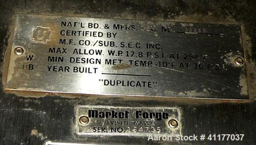 Used Market Forge Sterilmatic Sterilizer, Model STM-E. 16" diameter x 26" deep aluminum 3 cubic feet horizontal chamber rated 17.8 psi at 254 deg.f., and –10 deg.f. at 30 psi. 13 1/2" wide and 11" hi...
