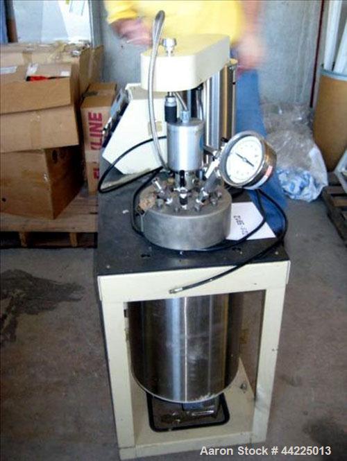 Used Parr Autoclave, 2 Gallon, Model 4552M, Stainless Steel. Rated 1900 psig at 350 degrees F. With drive unit, electrically heated, on cart with controls, 230 volts. Serial #906.