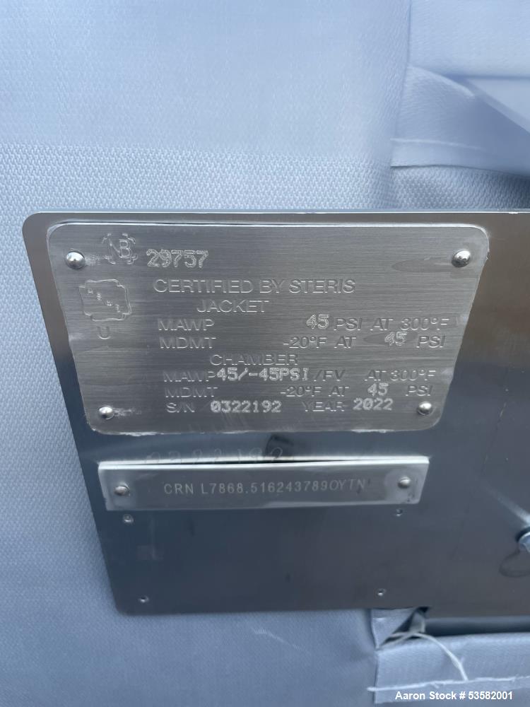 Unused Steris Amsco 630LS Medium Steam Sterilizer – 26" x 37.5" x 54" Chamber, Built 2022