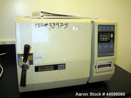 Used- Tuttnauer Brinkmann Autoclave Steam Sterilizer, Model 2540E. 2.76 Bar max pressure, 230 volt, serial# 9610379, nationa...