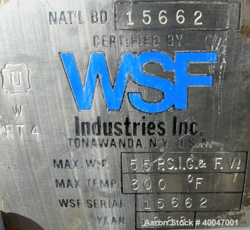  Used-  WSF Industries Horizontal Autoclave / Sterlizer, 316L Stainless Steel.  Approximately  72" diameter x 8' long.  Inte...