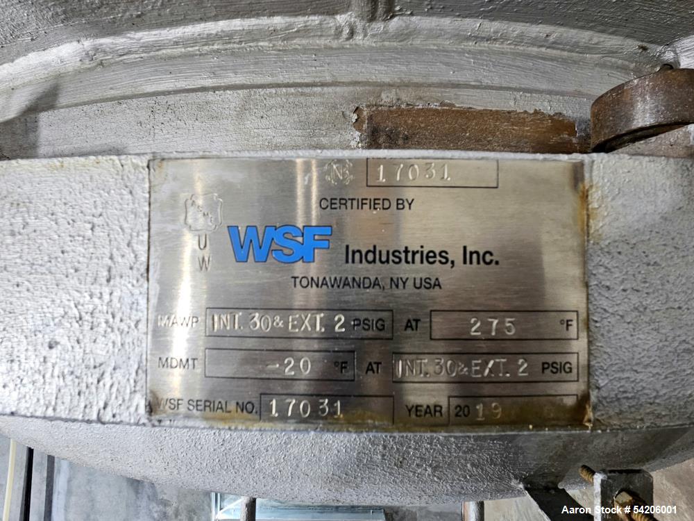 Used WSF Industries Horizontal Double-Door Pressure Vessel / Autoclave | 40’ x 5’3” | 30 PSI Steam Heated | Rebuilt 2019 | Includes Roll Carts & Bins