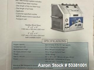 Used Cold Jet Dry Ice Blasting Machine, Model i3 MicroClean.