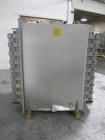 Used Getinge Sterilizer Autoclave, Model 91415. Stainless steel product contact surfaces, dual sided pass thru design with pneumatic door closure, 2010 liter chamber volume, approximately 870 mm wide...