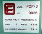 Used- Fedegari Autoclave, Model FOF/3.