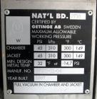 Used Getinge Autoclave, Model GE 6610 AC-1. Stainless steel construction. Internal rated 45psi and Full Vacuum at 300 degrees F. Jacket rated for 45 psi and Full Vacuum at 300 degrees F. With control...
