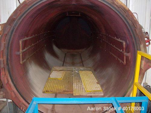 Unused-Used: Autoclave manufactured by Irwin Steel Fabricators. ID is 78", carbon steel shell length is 20'. Pressure rating is 100 psi. Single manually operated, rapid open with horizontal swing. In...