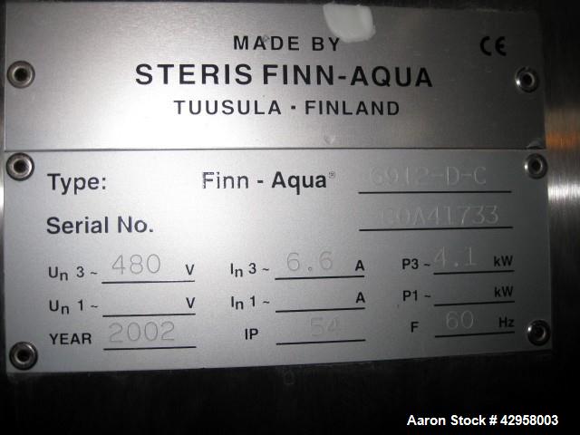 Used Stainless Steel Steris Finn Aqua Autoclave, Type 6912-D-C-GMP-ABS5