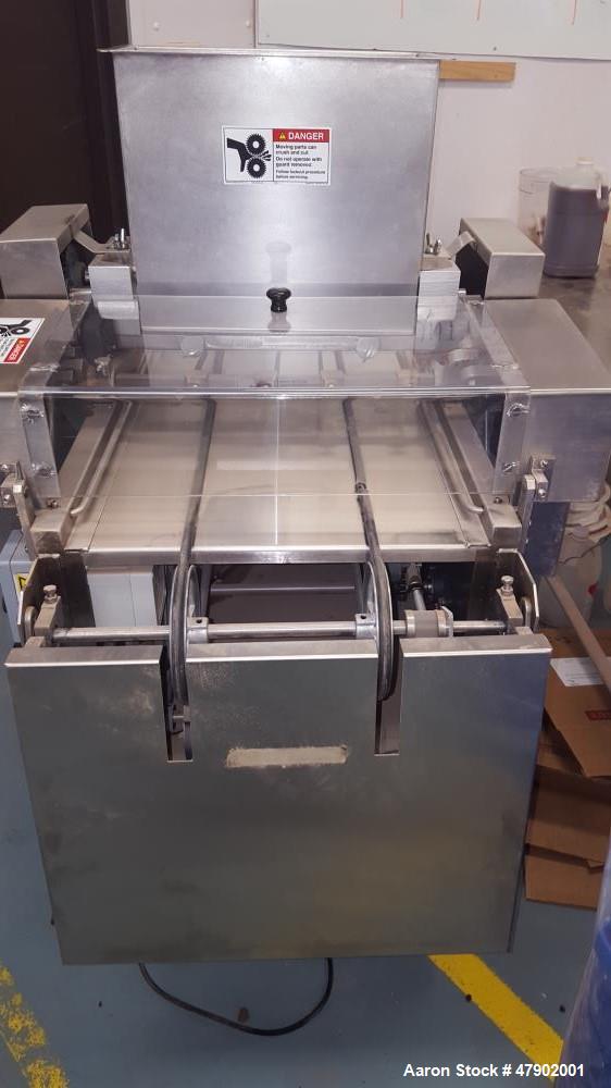Used Magna Mixer Co. Handy "V" Cookie Depositer, Model 17V-SX3-G. 1750 dozen wire-cut uniform cookies per hour. (2) variable speed controllers, one of for pan speed and product spacing, one for contr...