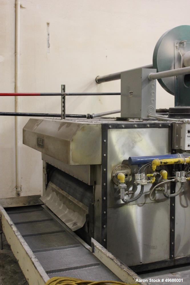 Used Orel Bakery Equipment Pita Bread Oven, Model P Tunnel Oven. In Feed, Transfer Conveyor gas Flat Bread/Pita Oven. Continuous Feed. Dimensions: 30' x 9' x 9'. Control Panel: 30" wide x 12" deep x ...
