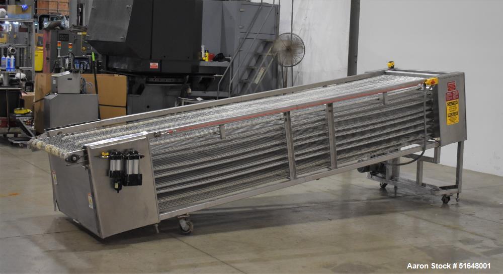 Used Superior Food Machinery Tortilla Cooling Conveyor. 5-Tier. Wire mesh conveyor 36" wide. Driven by a 1hp, 3/60/208-230/460 volt, 1725 rpm gear motor. Control panel with Allen Bradley Powerflex 4....