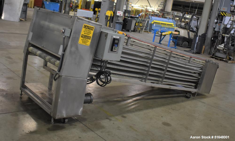Used Superior Food Machinery Tortilla Cooling Conveyor. 5-Tier. Wire mesh conveyor 36" wide. Driven by a 1hp, 3/60/208-230/460 volt, 1725 rpm gear motor. Control panel with Allen Bradley Powerflex 4....