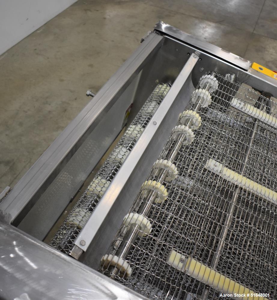 Used Superior Food Machinery Tortilla Cooling Conveyor. 5-Tier. Wire mesh conveyor 36" wide. Driven by a 1hp, 3/60/208-230/460 volt, 1725 rpm gear motor. Control panel with Allen Bradley Powerflex 4....