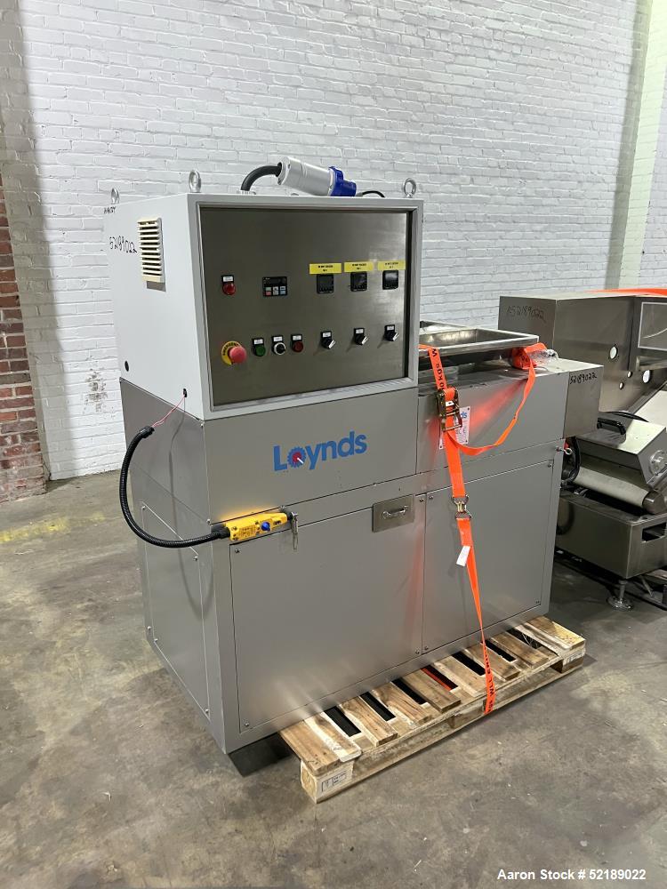 Used- Loynds 300 mm Wide Rolling & Scoring Line. Designed to make chiclets. Consisting of model GFL Dual Twin Screw Extruder...
