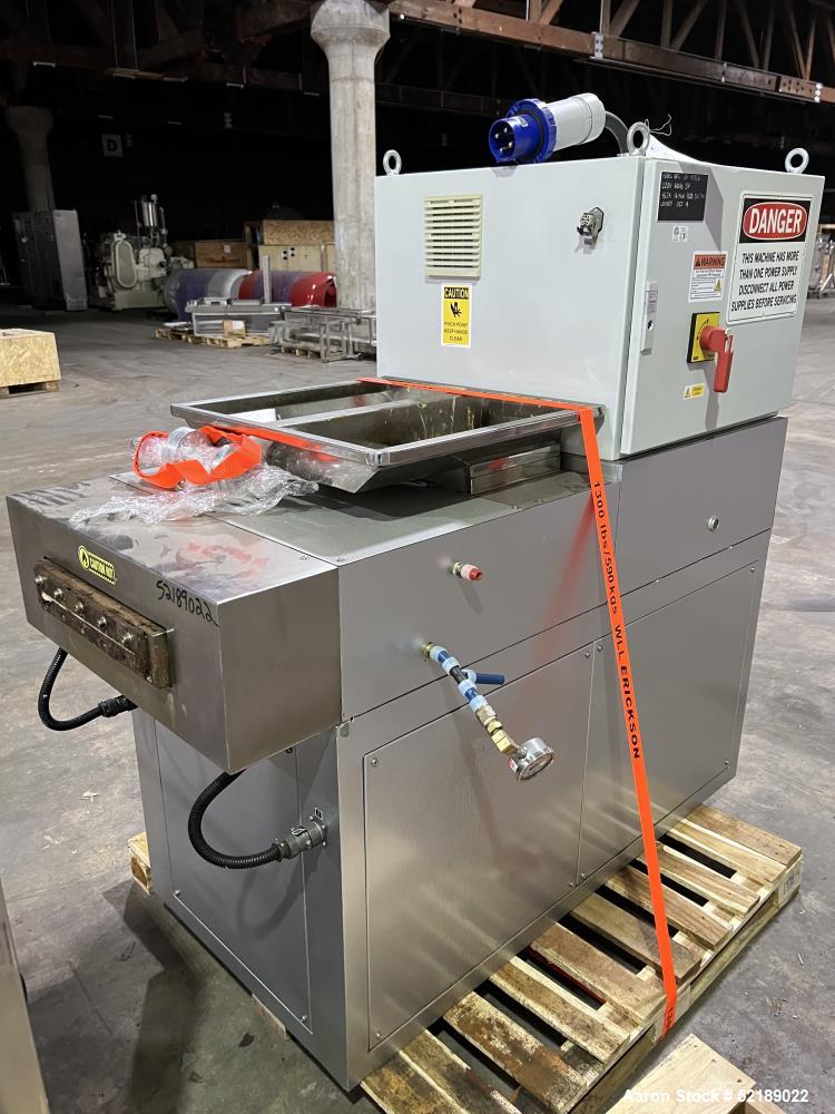 Used- Loynds 300 mm Wide Rolling & Scoring Line. Designed to make chiclets. Consisting of model GFL Dual Twin Screw Extruder...