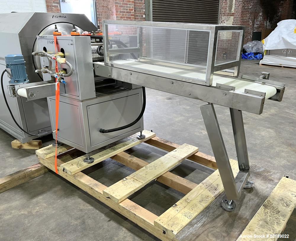 Used- Loynds 300 mm Wide Rolling & Scoring Line. Designed to make chiclets. Consisting of model GFL Dual Twin Screw Extruder...