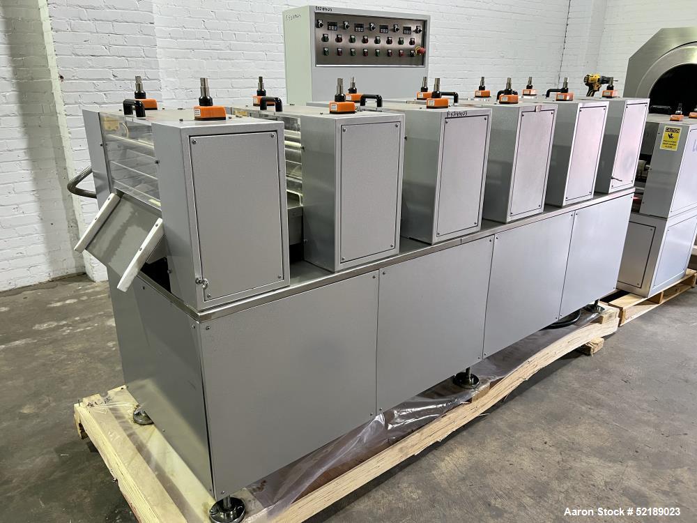 Used- Loynds 300 mm Wide Rolling & Scoring Line. Designed to make chiclets. Consisting of model GFL Dual Twin Screw Extruder...