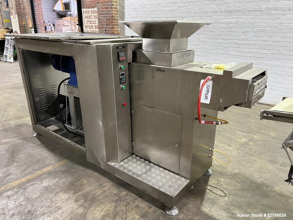 Used- Shangha Target 11" Rolling & Scoring Line. Designed to make chiclets. Consisting of: Twin Screw extruder with 5" diame...