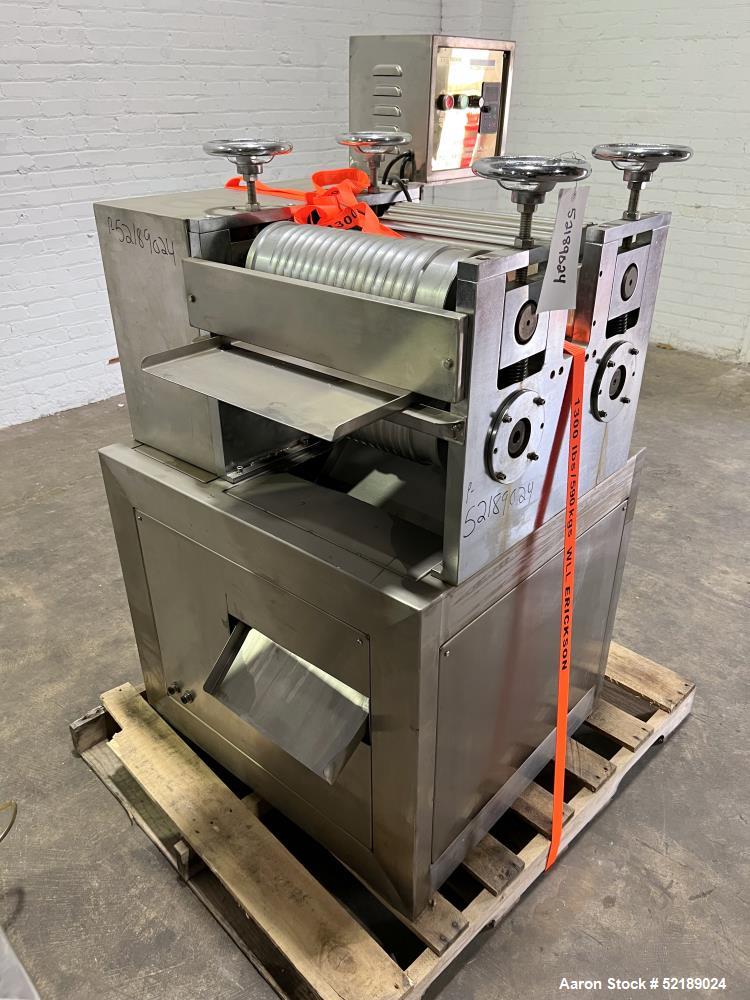 Used- Shangha Target 11" Rolling & Scoring Line. Designed to make chiclets. Consisting of: Twin Screw extruder with 5" diame...