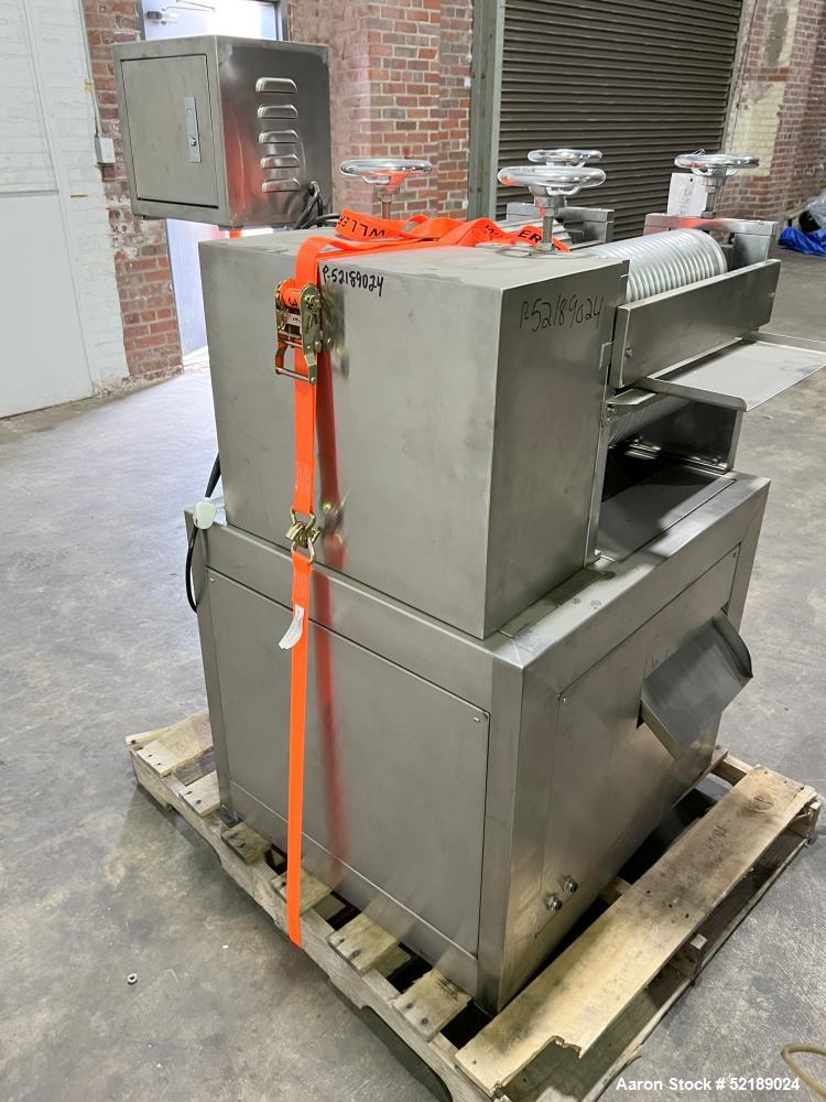 Used- Shangha Target 11" Rolling & Scoring Line. Designed to make chiclets. Consisting of: Twin Screw extruder with 5" diame...