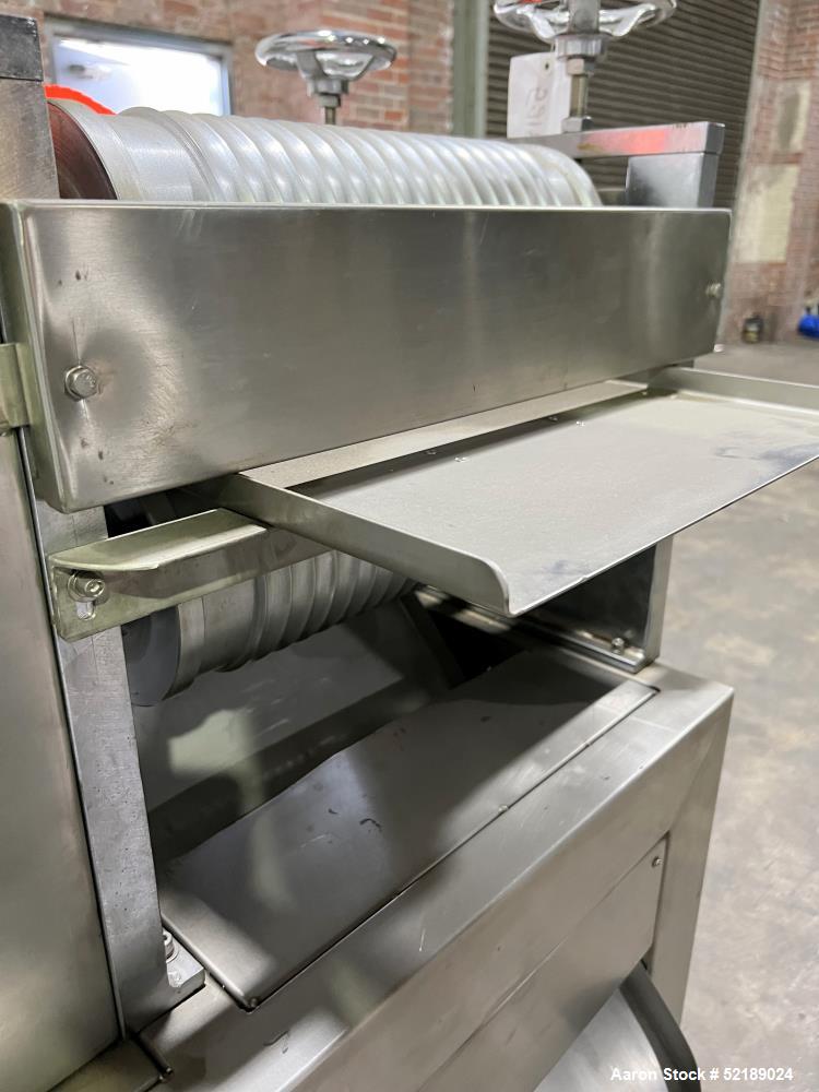 Used- Shangha Target 11" Rolling & Scoring Line. Designed to make chiclets. Consisting of: Twin Screw extruder with 5" diame...