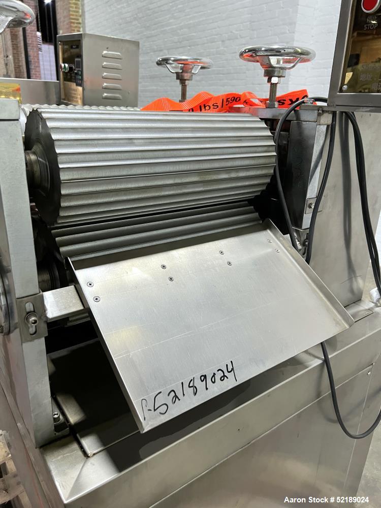 Used- Shangha Target 11" Rolling & Scoring Line. Designed to make chiclets. Consisting of: Twin Screw extruder with 5" diame...