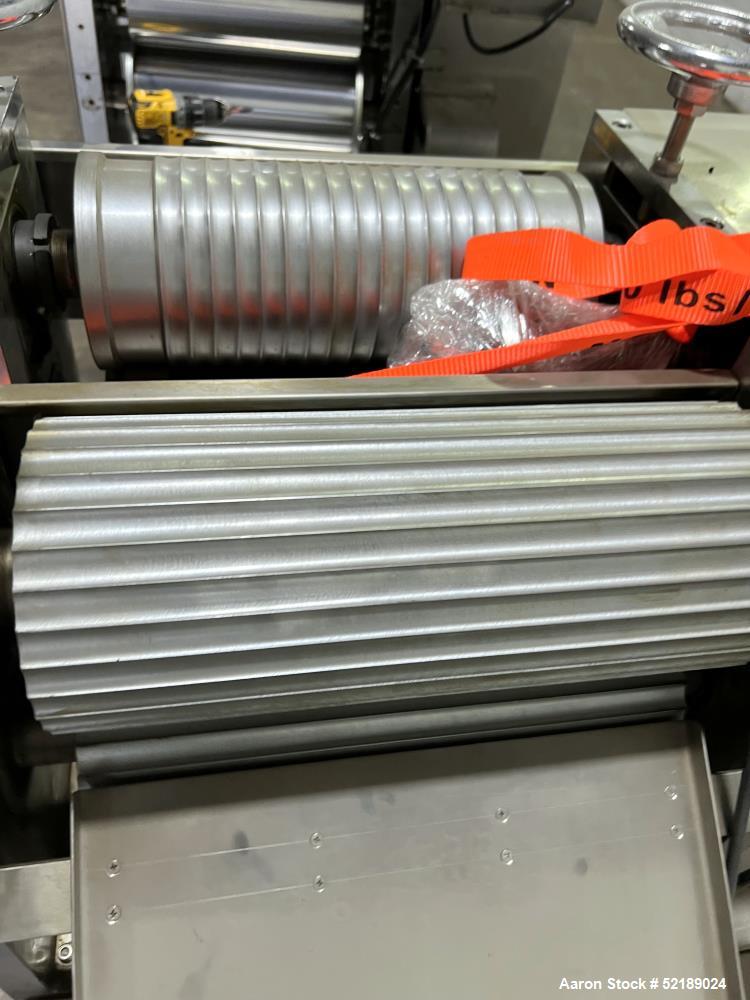 Used- Shangha Target 11" Rolling & Scoring Line. Designed to make chiclets. Consisting of: Twin Screw extruder with 5" diame...