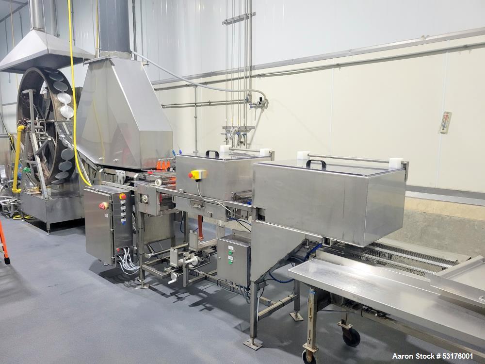 Used Industrial Crepe Production Line – 6' Crepe Wheel, 19' Conveyor, 7.5HP Drive