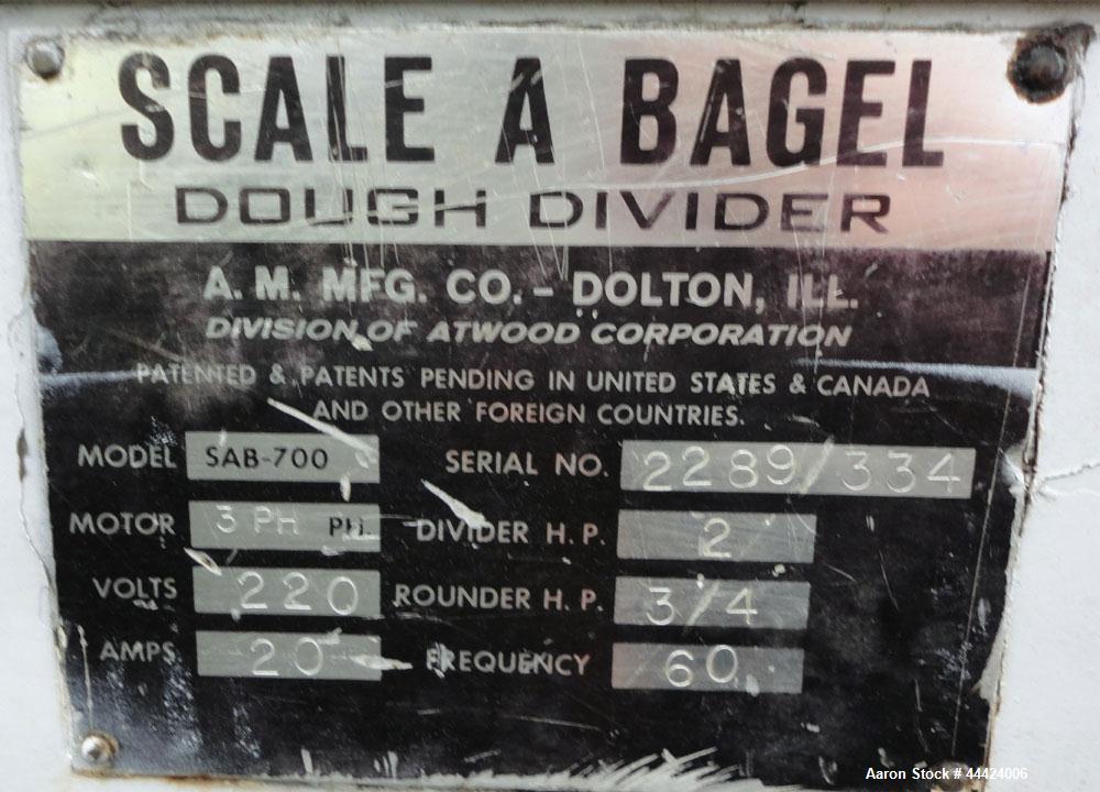 Used A.M. Manufacturing Scale A Bagel Dough Divider, Model SAB-700