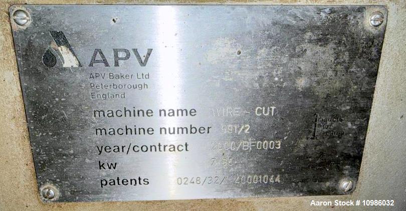 Baker Perkins APV 591/2 Wire-Cut Machine – Stainless Steel Cookie Former