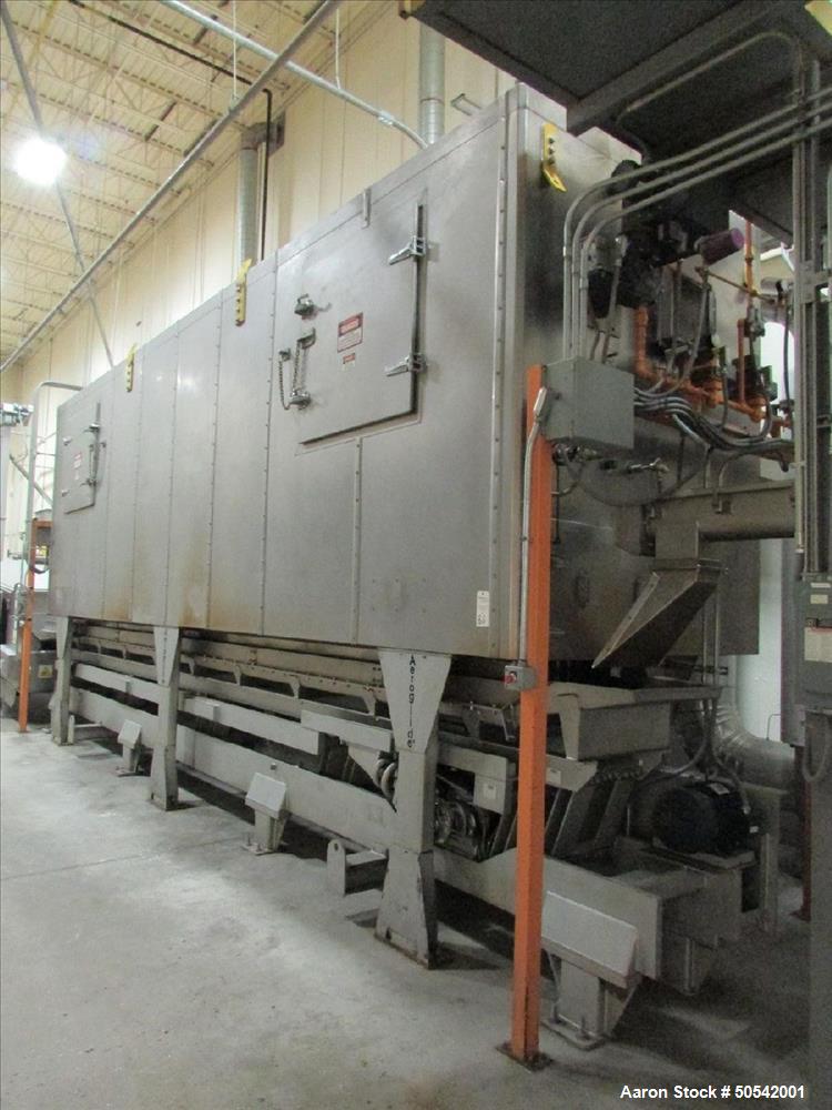 Used- Aeroglide Model FBU24-25-RGX-IDFB Fluid Bed Dryer. Guar Gum