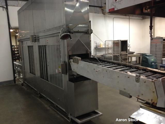 Used Belshaw 400 Donut Line. Including: infeed, double proof-box, fryer, fryer hood, 180 degree belt, small in- feed belt, Waterfall glazer, cooling belt, shortening filter and cake depositor, includ...