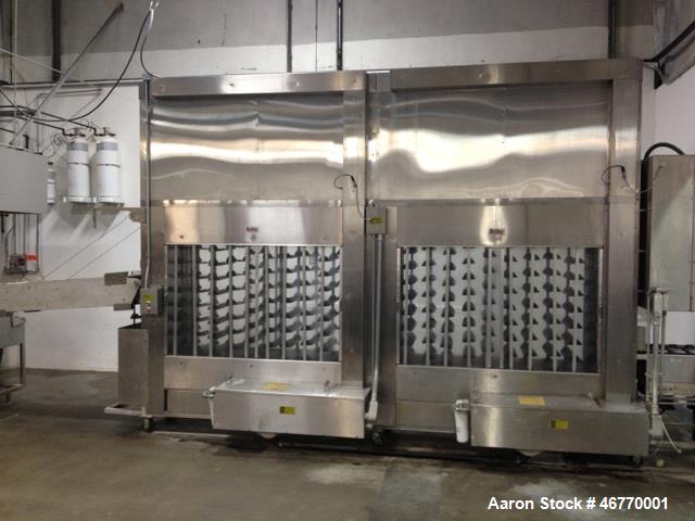 Used Belshaw 400 Donut Line. Including: infeed, double proof-box, fryer, fryer hood, 180 degree belt, small in- feed belt, Waterfall glazer, cooling belt, shortening filter and cake depositor, includ...