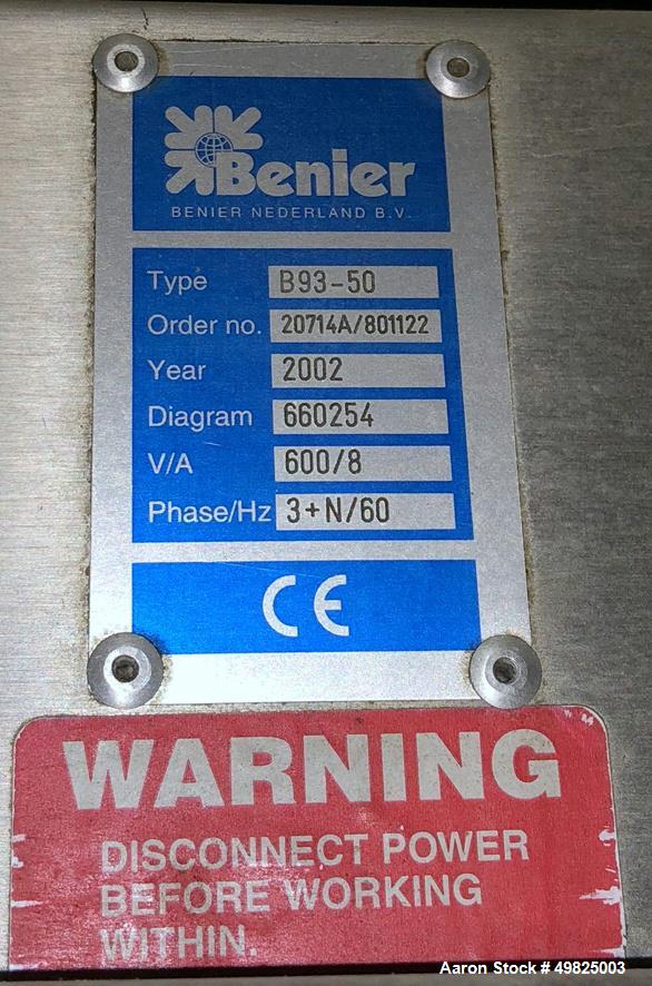 Usado- Línea de pan Benier. Capacidad 3.000 piezas de masa por hora. Peso de masa 5 rango de divisor de bolsillo de 140 a 80...