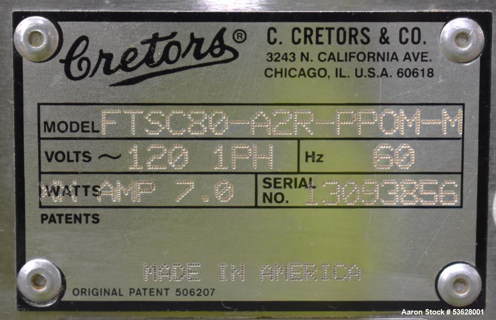 Used Cretors Flo-Thru FTSC80-A2R-PPOM-M Coating Drum – Stainless Steel | Savory Coater