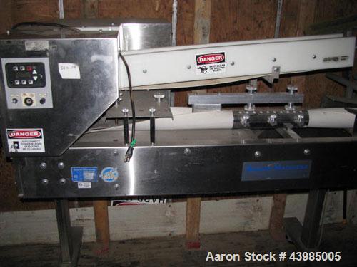 Used Baking Machines Table Top Bagel Divider / Former, Model BM-DF-3000.  304 Stainless steel construction. Approximately 3000 bagels per hour. Scaling range from 1 oz. to 6 oz.  3” Wide x 42” long i...