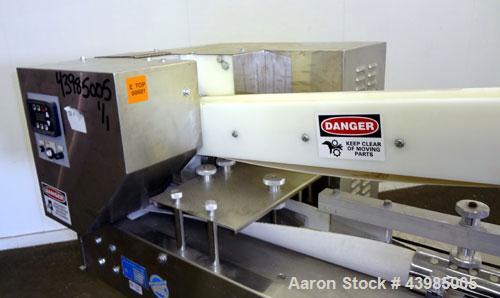 Used Baking Machines Table Top Bagel Divider / Former, Model BM-DF-3000.  304 Stainless steel construction. Approximately 3000 bagels per hour. Scaling range from 1 oz. to 6 oz.  3” Wide x 42” long i...