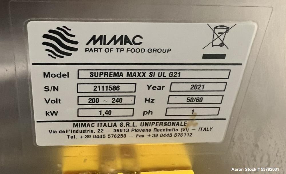 Used Empire Bakery Equipment Cookie Depositor, Model Suprema Maxx, 180 trays per hour. 200 recipe memory capacity.