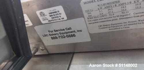Used- LBC Bakery Equipment, Inc. Model LRP2S-30 Roll In Proofer