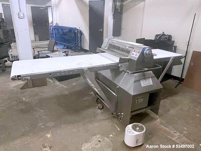 Used Moline 530-C Reversible Sheeter – 24" Belt, 100 ft/min, Stainless Steel Construction