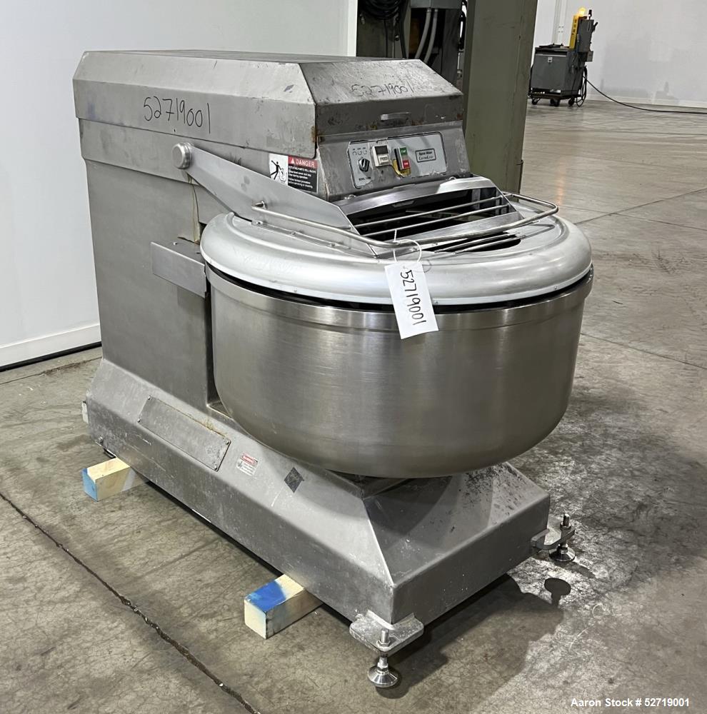 Used Stainless Steel Commercial Bakery Model MSM351.6 Spiral Mixer made by Moline