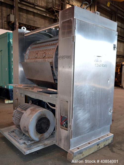 Used Oshikiri Horizontal Mixer, Model HM1000, 304 Stainless Steel.  Approximately 1000 pound (450 kg) dough weight batch size.  Stainless steel dimpled jacketed bowl approximately 42” front to back x...