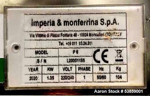 Used Imperia & Monferrina P6 Automatic Fresh Pasta Extruder – 12 kg/hour Production
