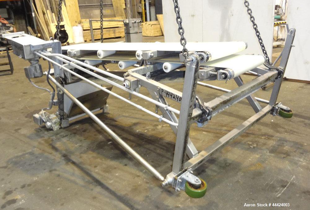 Used Peerless Spiral Flow Dough Feeder, Model SF-20CT, 304 Stainless Steel. 2000 Pound hopper capacity, approximately 66” long x 66” wide. Includes an approximately 8” diameter spiral auger, driven b...