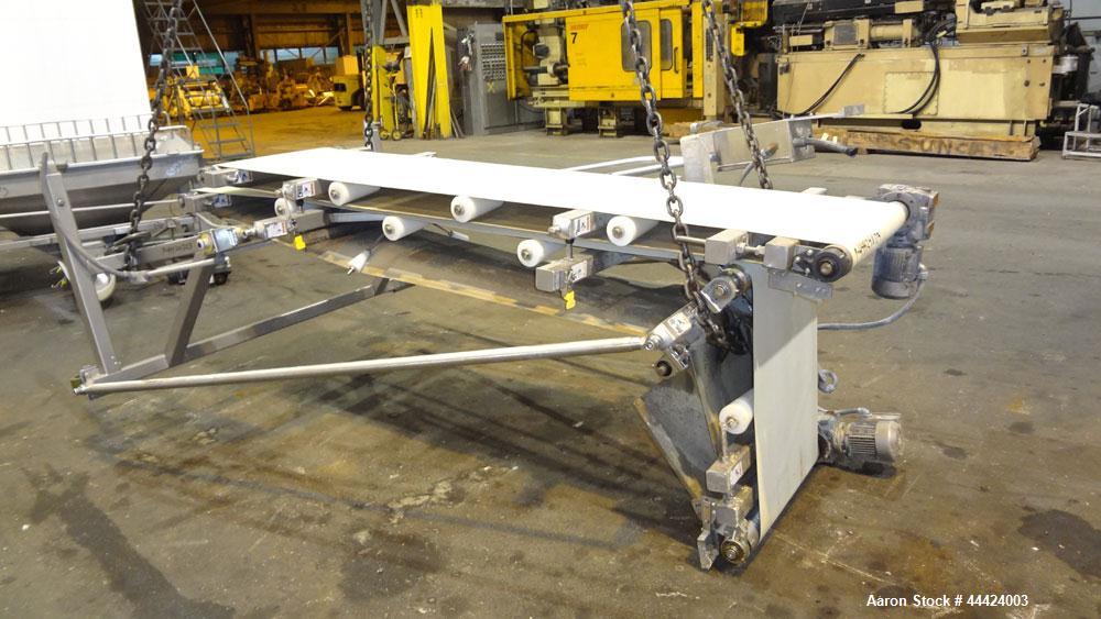Used Peerless Spiral Flow Dough Feeder, Model SF-20CT, 304 Stainless Steel. 2000 Pound hopper capacity, approximately 66” long x 66” wide. Includes an approximately 8” diameter spiral auger, driven b...