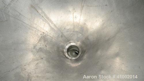 Used Raque Food Systems Food Transfer Pump, 304 Stainless Steel. 3" inlet/outlet. Includes a top feed hopper. Driven by a 5 HP, 3/60/230/460 Volt, 1725 RPM gearmotor. Mounted on a stainless steel bas...