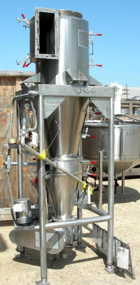 USED: Reyco Systems Water Vac 1 water removal system for the food processing industry, 304 stainless steel. Designed for removal of excess water before freezing, drying or frying. System includes a c...