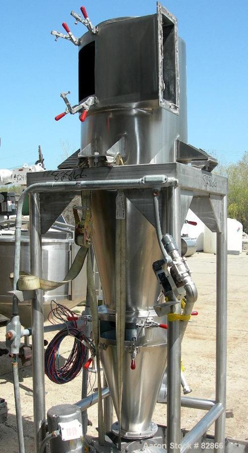 USED: Reyco Systems Water Vac 1 water removal system for the food processing industry, 304 stainless steel. Designed for removal of excess water before freezing, drying or frying. System includes a c...