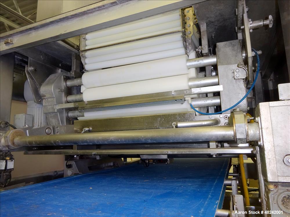 Used Rheon V4 Pizza Dough Sheeting Line.